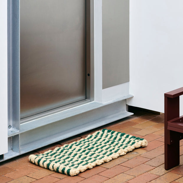 HAY Rohožka Coco, Dot, Dark Green and Black - DESIGNSPOT