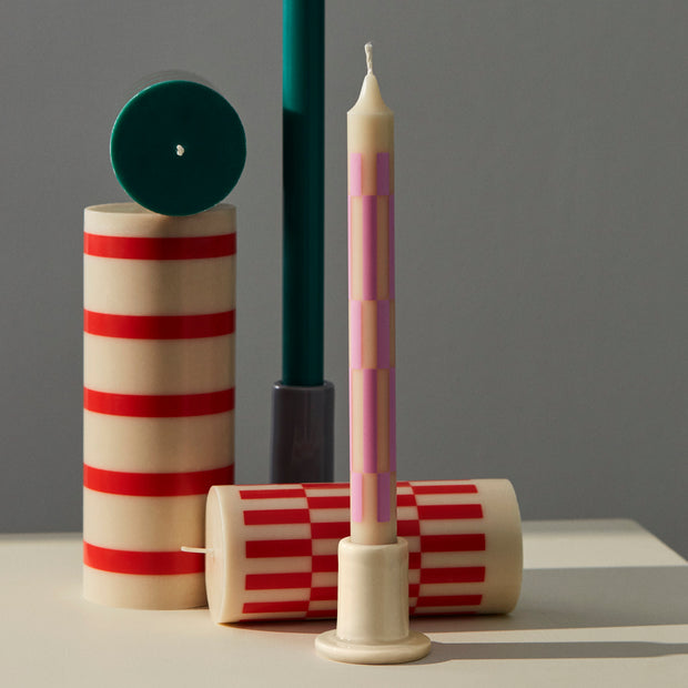 HAY Svícen Tube, Pale Pink - DESIGNSPOT