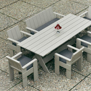 Hay Zahradní lavice Crate Dining Bench, London Fog - DESIGNSPOT