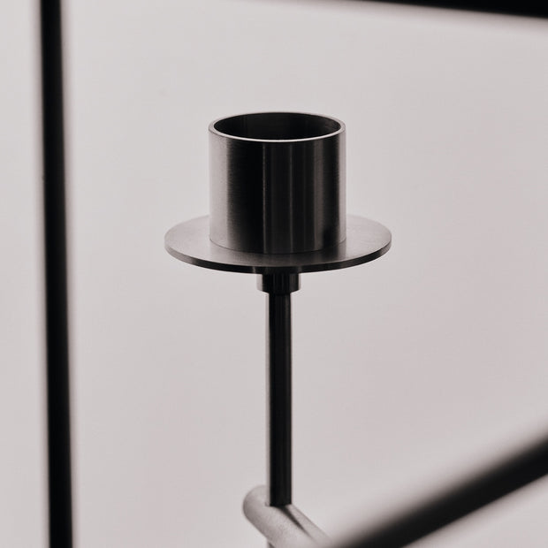 Ferm Living Svícen Elysia, Brushed Stainless Steel - DESIGNSPOT