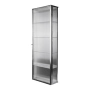Ferm Living Nástěnná skříňka Haze Tall, Brushed Stainless Steel - DESIGNSPOT