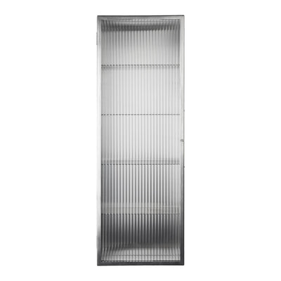 Ferm Living Nástěnná skříňka Haze Tall, Brushed Stainless Steel - DESIGNSPOT