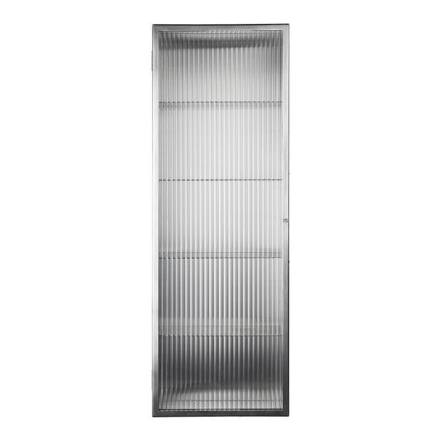 Ferm Living Nástěnná skříňka Haze Tall, Brushed Stainless Steel - DESIGNSPOT
