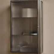 Ferm Living Nástěnná skříňka Haze, Brushed Stainless Steel - DESIGNSPOT