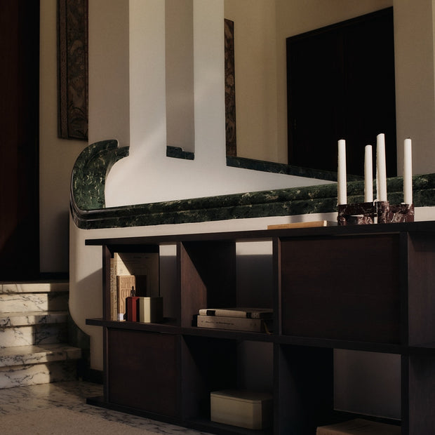Ferm Living Modulární svícen Newel, Rosso Levanto - DESIGNSPOT