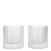 Ferm Living Skleničky Ripple Tumbler, Frosted, sada 2 kusů - DESIGNSPOT