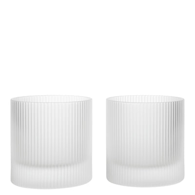 Ferm Living Skleničky Ripple Tumbler, Frosted, sada 2 kusů - DESIGNSPOT