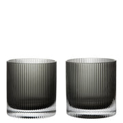 Ferm Living Skleničky Ripple Tumbler, Smoked Grey, sada 2 kusů - DESIGNSPOT