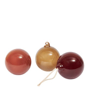 Ferm Living Skleněné ozdoby Glass Baubles, Large, Roseate Opaque, sada 3 kusů - DESIGNSPOT