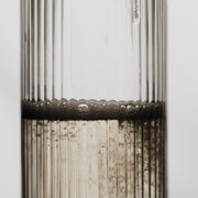 Ferm Living Skleničky na šampaňské Ripple Flutes, Smoked Grey, sada 2 kusů - DESIGNSPOT