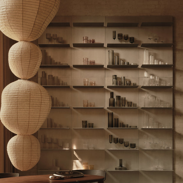 Ferm Living Skleničky na šampaňské Ripple Flutes, Smoked Grey, sada 2 kusů - DESIGNSPOT