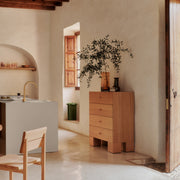 Ferm Living Komoda Kuben, 1x4, Natural Oak - DESIGNSPOT