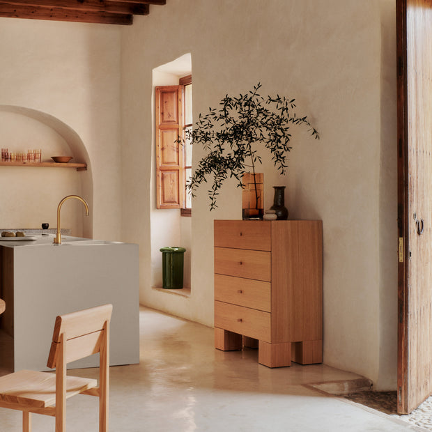 Ferm Living Komoda Kuben, 1x4, Natural Oak - DESIGNSPOT