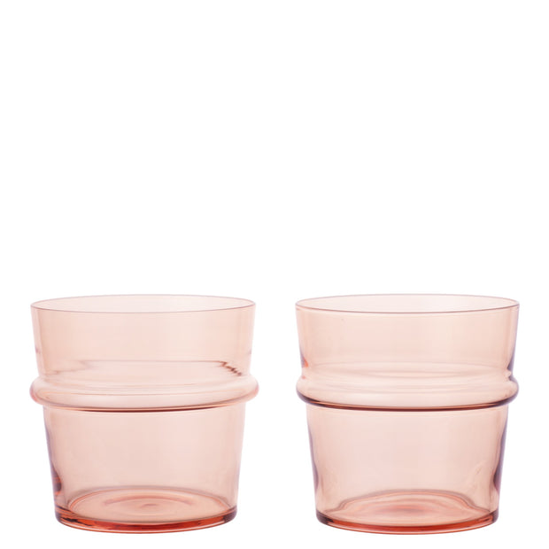 Ferm Living Skleničky Boya Low, Blush, sada 2 kusů - DESIGNSPOT
