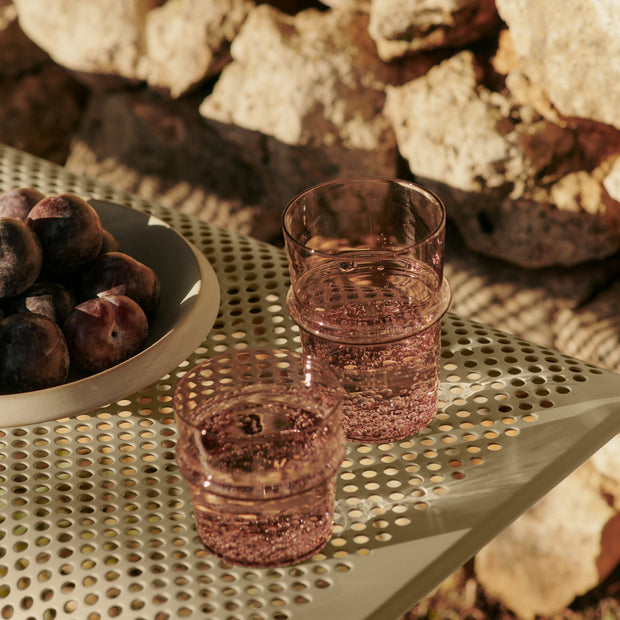Ferm Living Skleničky Boya Tall, Mauve, sada 2 kusů - DESIGNSPOT