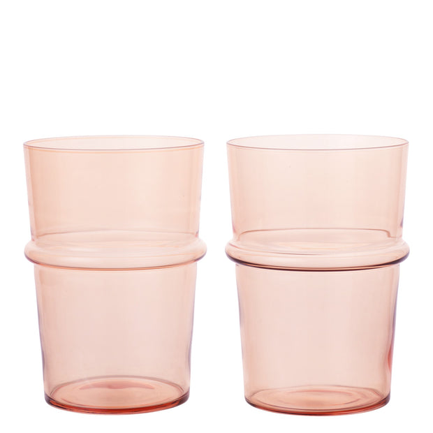 Ferm Living Skleničky Boya Tall, Blush, sada 2 kusů - DESIGNSPOT