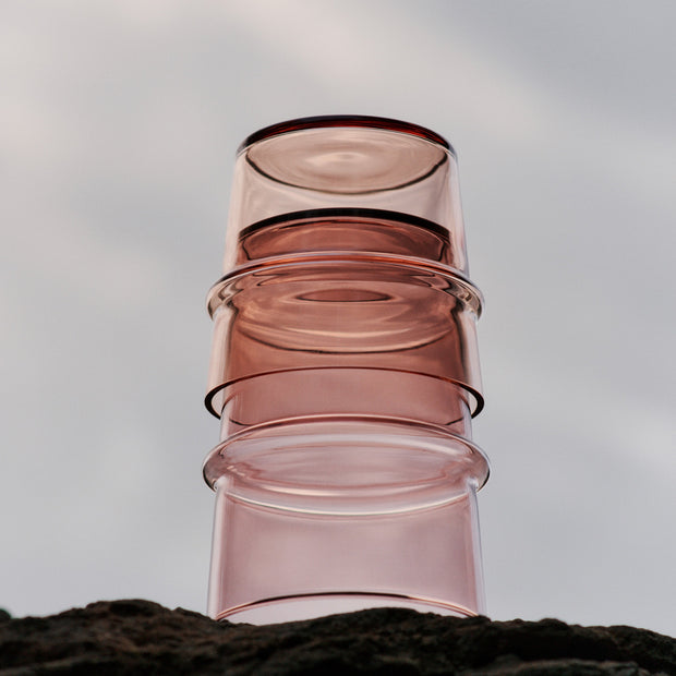 Ferm Living Skleničky Boya Tall, Mauve, sada 2 kusů - DESIGNSPOT