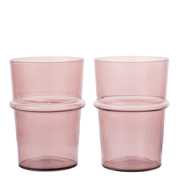Ferm Living Skleničky Boya Tall, Mauve, sada 2 kusů - DESIGNSPOT