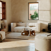 Ferm Living Pouf Aun, Ø40, Off-White - DESIGNSPOT