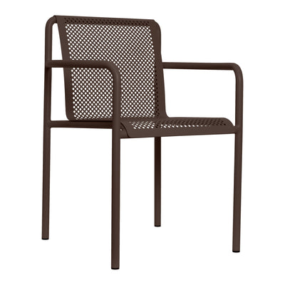 Ferm Living Zahradní židle Dapple s područkami, Dark Chocolate - DESIGNSPOT