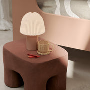 Ferm Living Přenosná lampa Frill, Rose / White - DESIGNSPOT