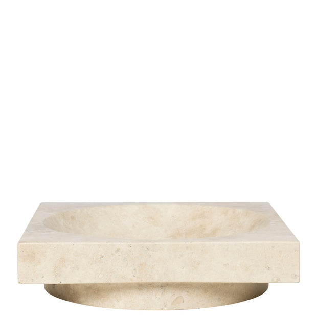 Ferm Living Mísa Hew Low Centrepiece, Travertine - DESIGNSPOT