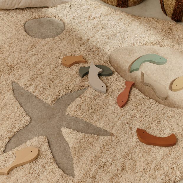 Ferm Living Dřevěné puzzle Shoal - DESIGNSPOT