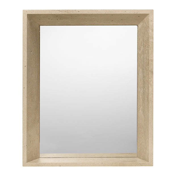 Ferm Living Zrcadlo Lancet, Travertine - DESIGNSPOT