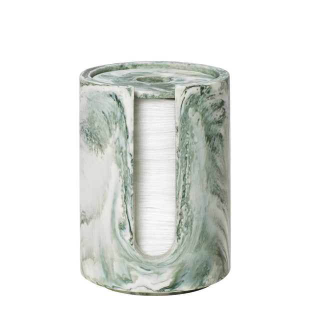 Ferm Living Krabička na vatové polštářky Mist, Emerald / Off-White - DESIGNSPOT