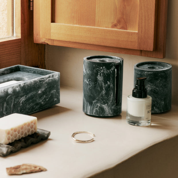 Ferm Living Krabička na vatové polštářky Mist, Charcoal - DESIGNSPOT