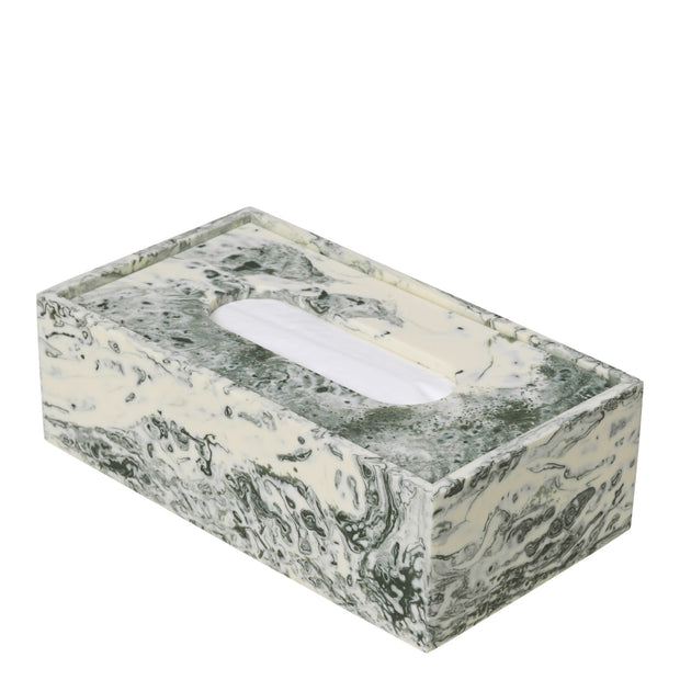 Ferm Living Krabička na kapesníky Mist, Emerald / Off-White - DESIGNSPOT