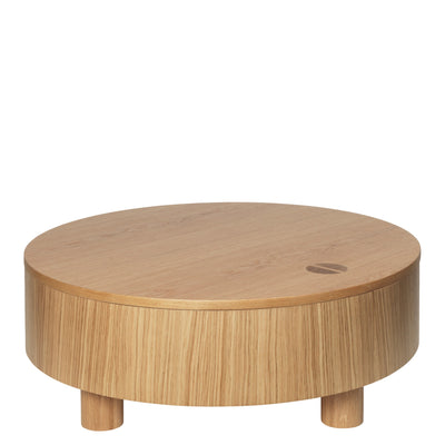Ferm Living Konferenční stolek Olles, Ø80, Natural Oak - DESIGNSPOT