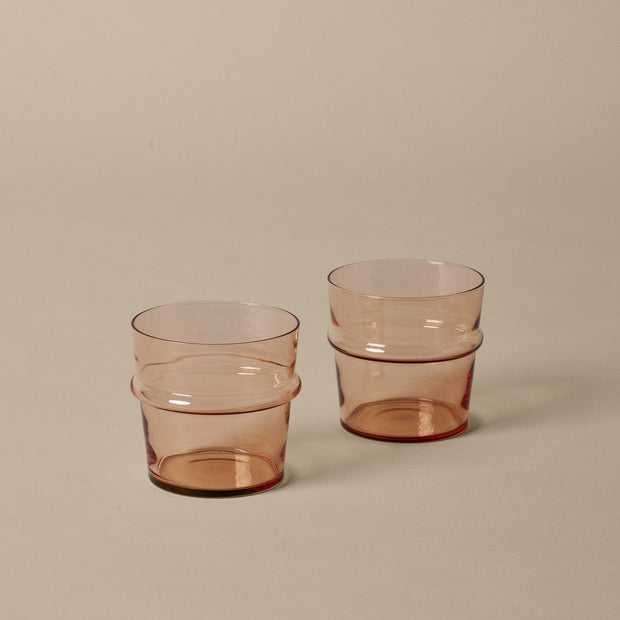 Ferm Living Skleničky Boya Low, Blush, sada 2 kusů - DESIGNSPOT