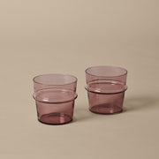 Ferm Living Skleničky Boya Low, Mauve, sada 2 kusů - DESIGNSPOT