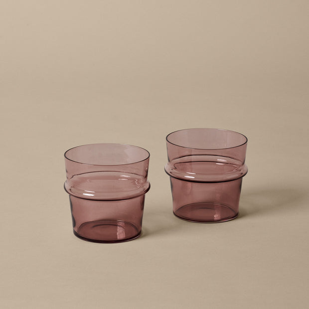Ferm Living Skleničky Boya Low, Mauve, sada 2 kusů - DESIGNSPOT