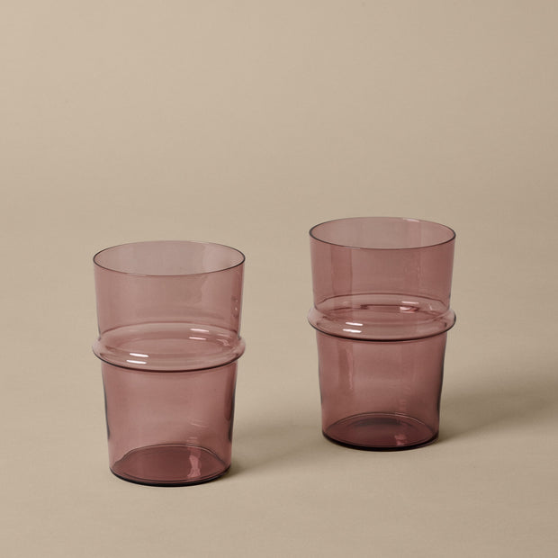 Ferm Living Skleničky Boya Tall, Mauve, sada 2 kusů - DESIGNSPOT