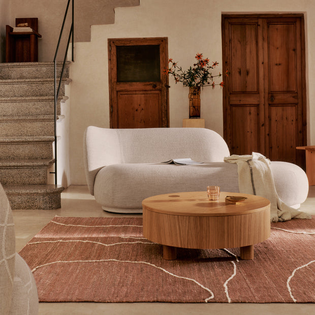 Ferm Living Konferenční stolek Olles, Ø80, Natural Oak - DESIGNSPOT