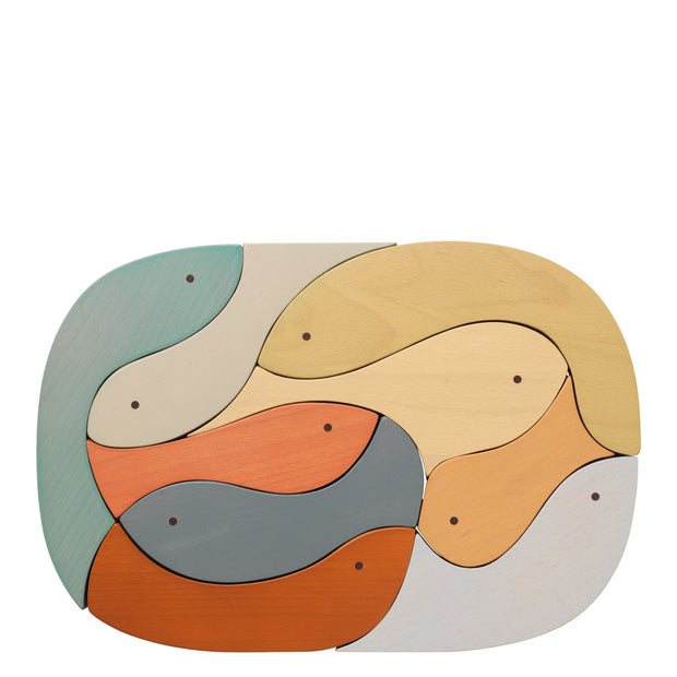 Ferm Living Dřevěné puzzle Shoal - DESIGNSPOT
