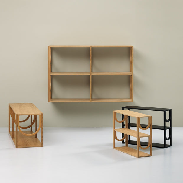 Fogia Policová sestava Arch Low, Oak - DESIGNSPOT