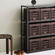HAY Úložný box Colour Crate, Cube, Bordeaux - DESIGNSPOT