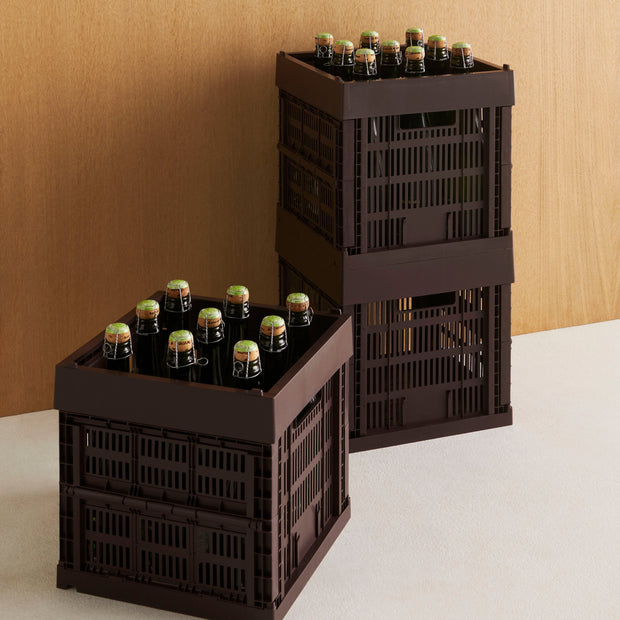 HAY Úložný box Colour Crate, Cube, Sage Green - DESIGNSPOT