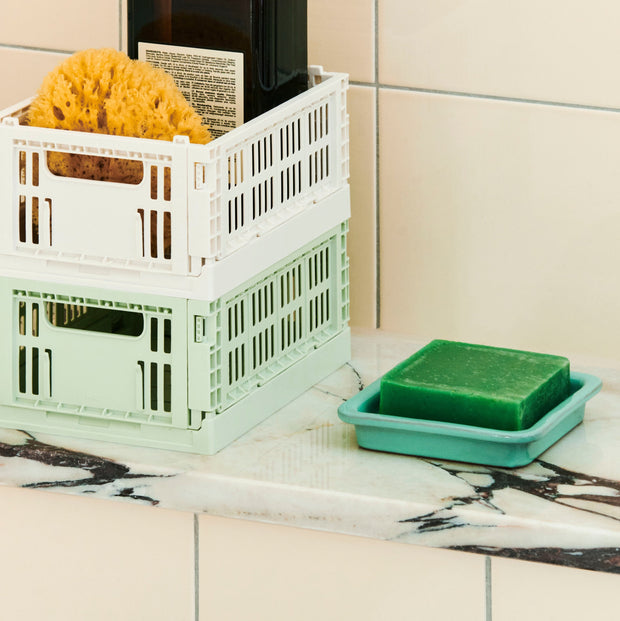 HAY Úložný box Colour Crate, Medium Square, Dark Green - DESIGNSPOT