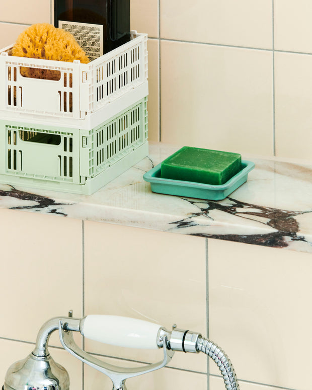 HAY Úložné boxy Colour Crate XS, 2 kusy, Dark Mint - DESIGNSPOT