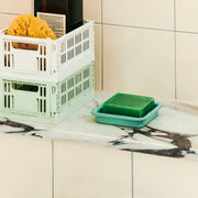 HAY Úložné boxy Colour Crate XS, 2 kusy, Dark Mint - DESIGNSPOT