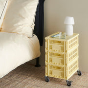 HAY Úložný box Colour Crate, Medium, Light Yellow - DESIGNSPOT
