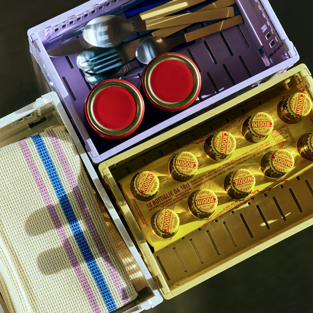 HAY Úložný box Colour Crate, Mini Oblong, Bordeaux - DESIGNSPOT