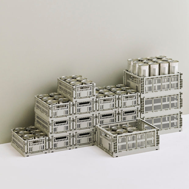HAY Úložný box Colour Crate, Medium, Light Yellow - DESIGNSPOT