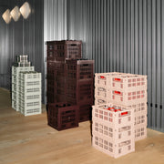 HAY Úložný box Colour Crate, Cube, Dark Green - DESIGNSPOT