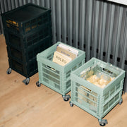 HAY Úložný box Colour Crate, Cube, Sage Green - DESIGNSPOT