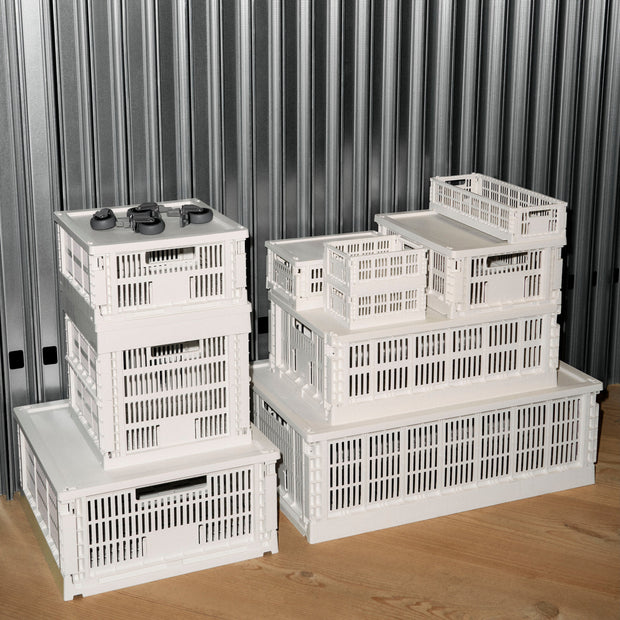 HAY Úložný box Colour Crate, Medium, Light Yellow - DESIGNSPOT